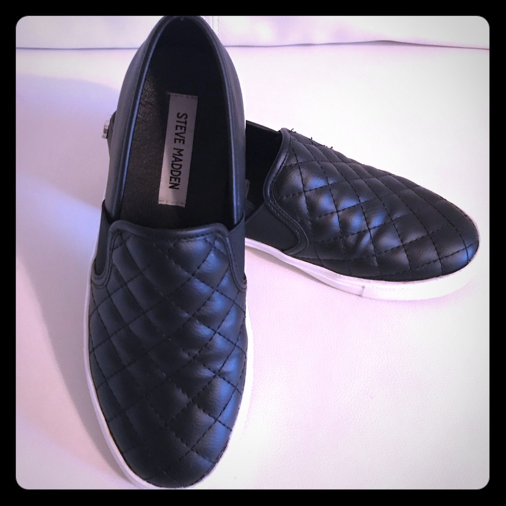 Steve Madden Ecentrcq Black Slip On Sneakers 8